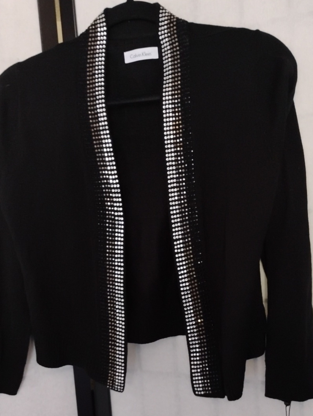 Calvin Klein - Beautiful Short Sweater/Bolero Rhinestone Embellished -NWT